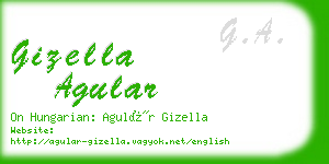 gizella agular business card